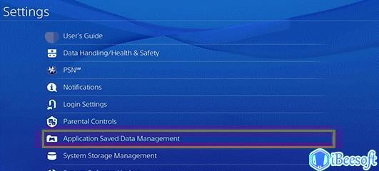 Application saved Data Management