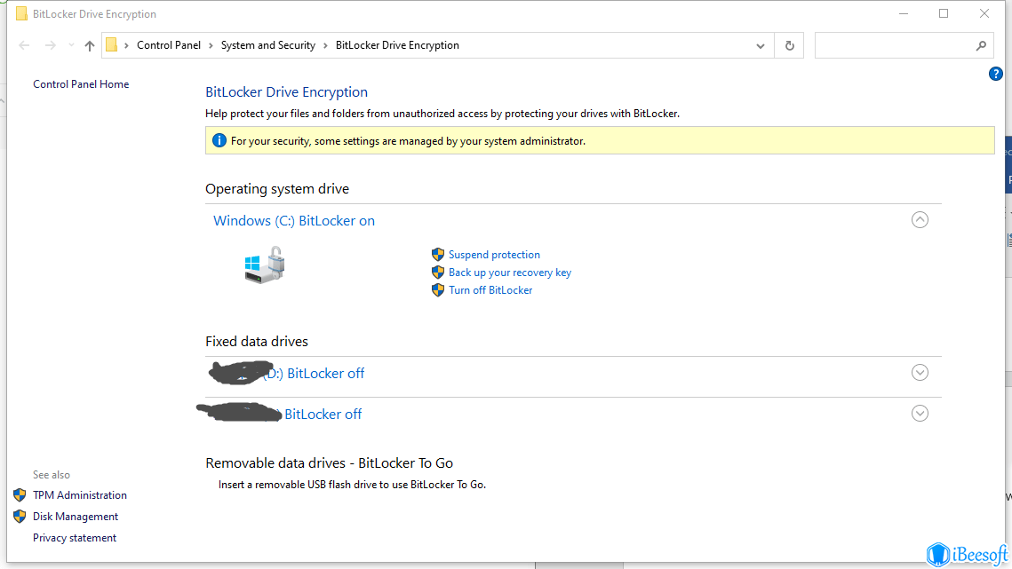 reformat drive without bitlocker recovery key windows 10