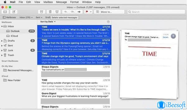 choose want erase emails on mac