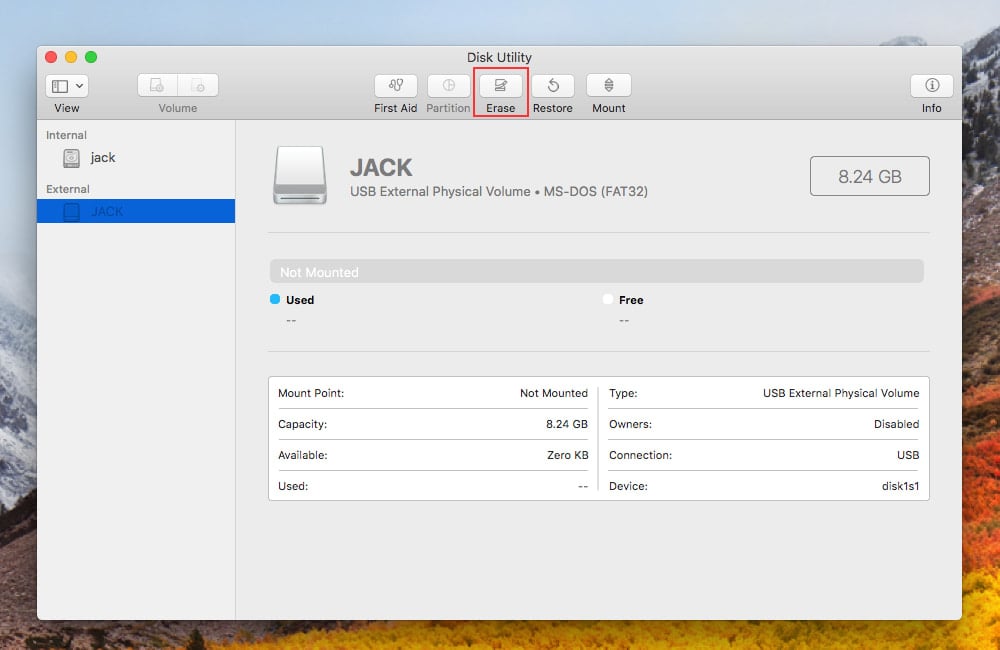 format partition external hard drive mac terminal
