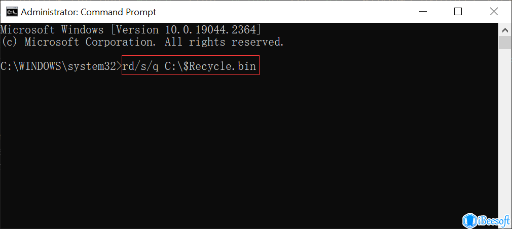 the deleted folder is not in the recycle bin