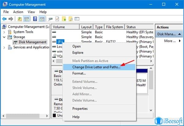 ssd not showing up in disk manager