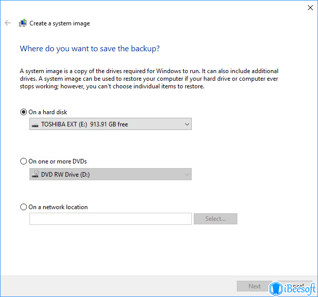 backup win 10 to external hard drive