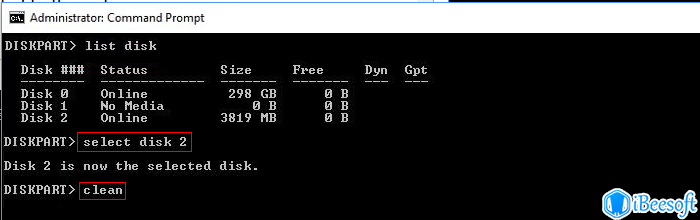 How to format flash drive using cmd