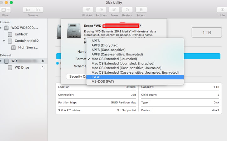 how to format mac hd to fat32