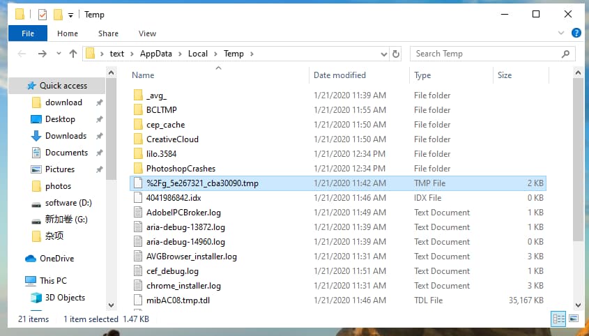 How do I restore my temp files?