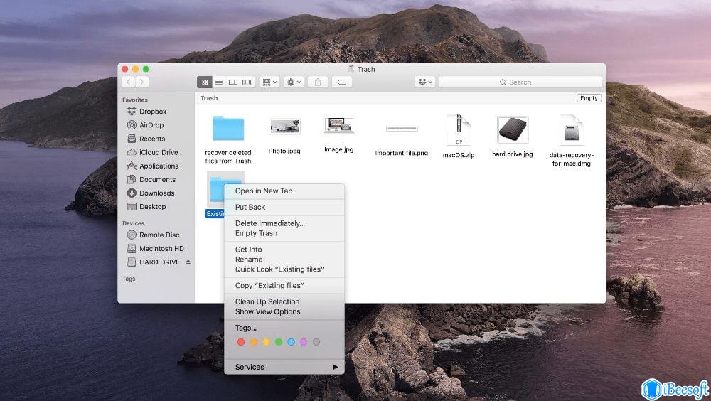 how to recover deleted files from trash mac