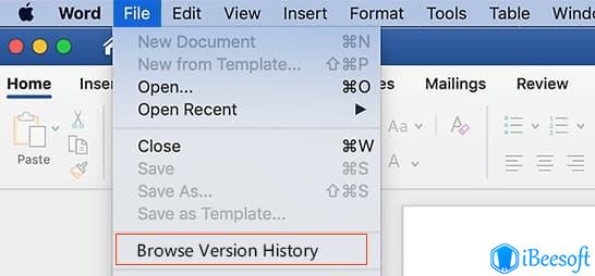 recover word document saved over 2019 mac