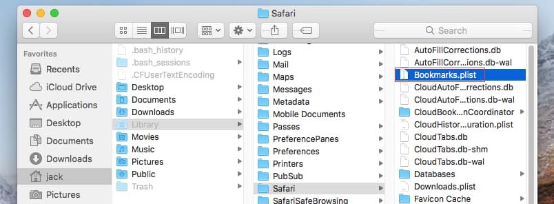 safari lost bookmarks mac