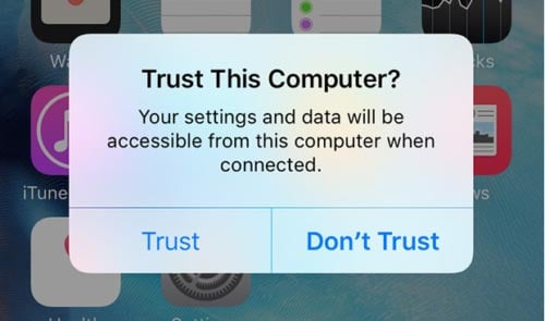 Trust This Computer to sync iphone contacts to gmail