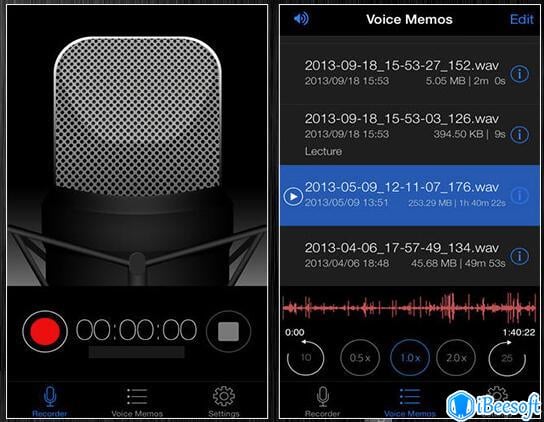 microphone recording app for iphone