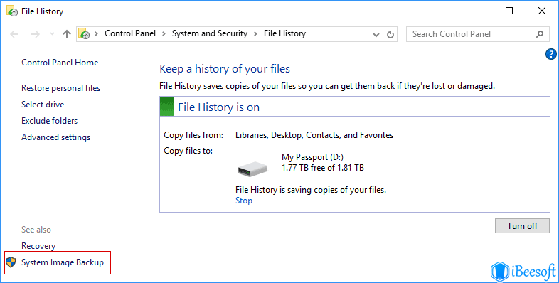 backup computer to external hard drive windows 10