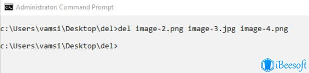 delete file permanently windows 10 command line