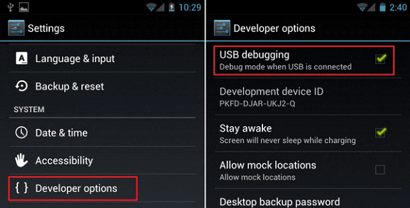 Connect HTC to recover deleted photos